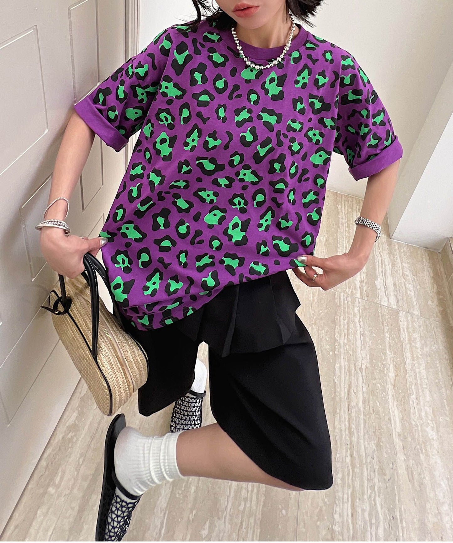 【HOOK】for girls カラフルポップアートTシャツ