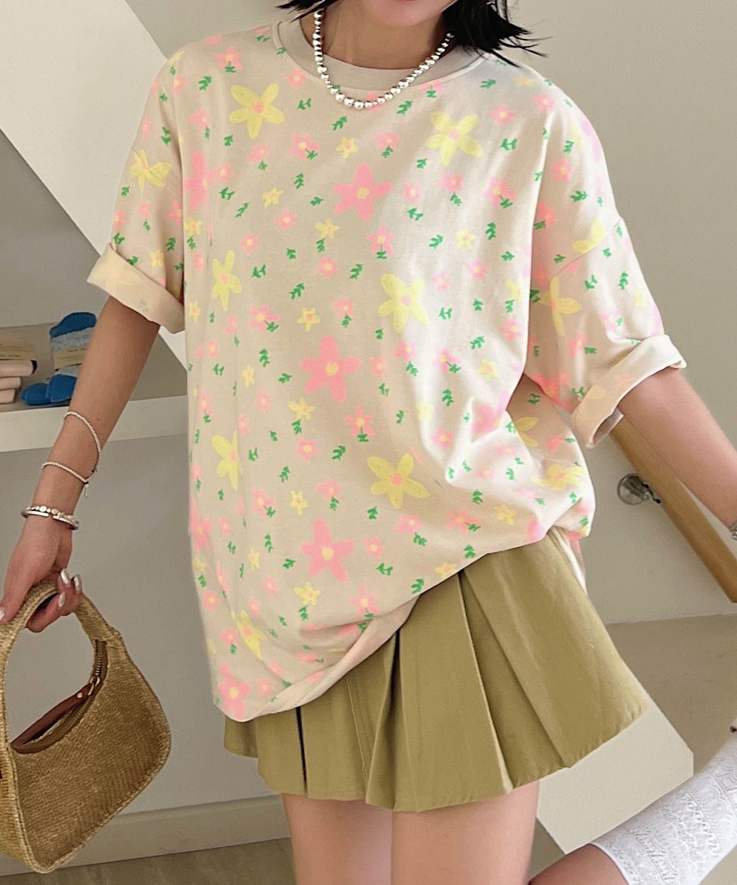 【HOOK】for girls カラフルポップアートTシャツ