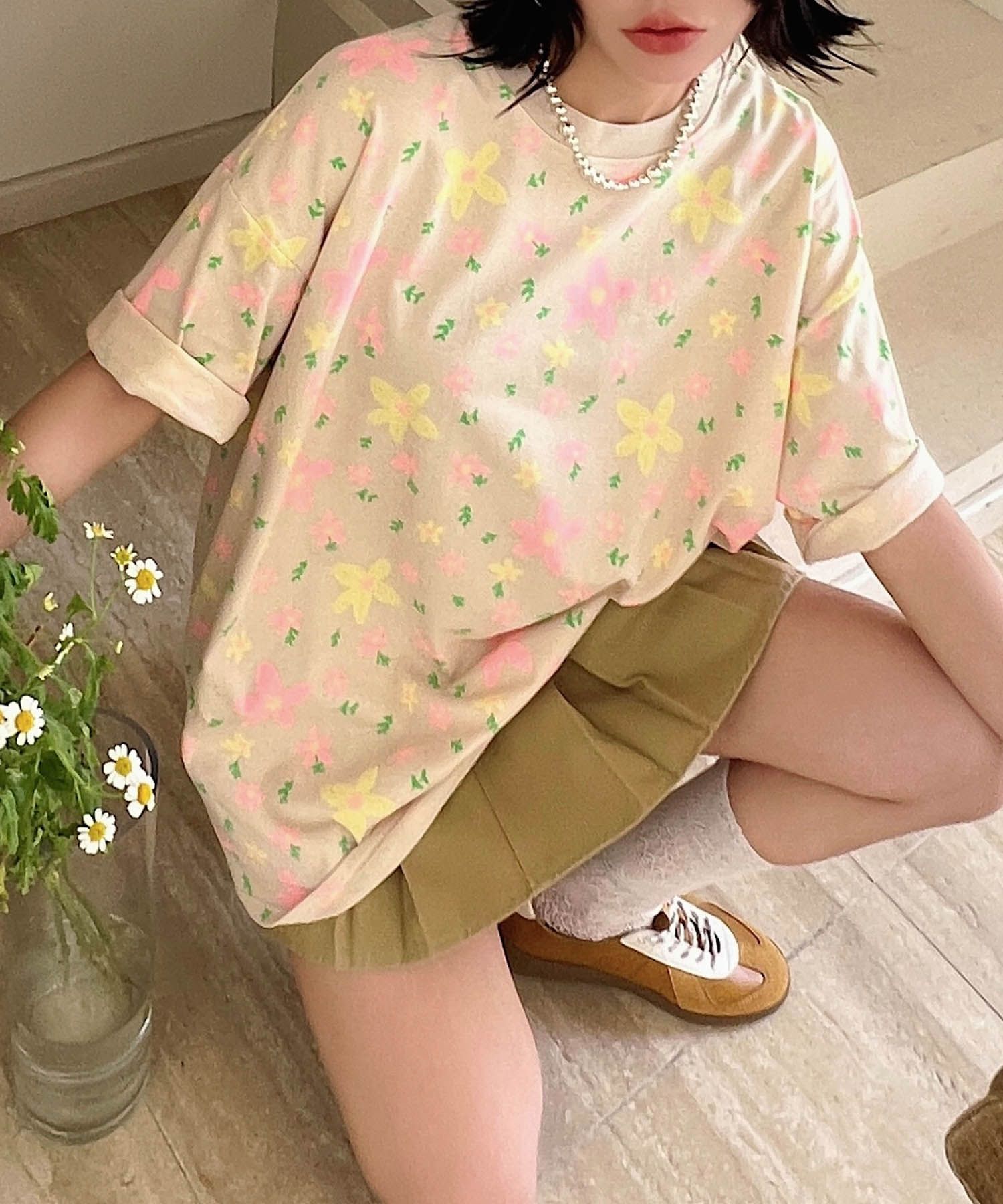 【HOOK】for girls カラフルポップアートTシャツ