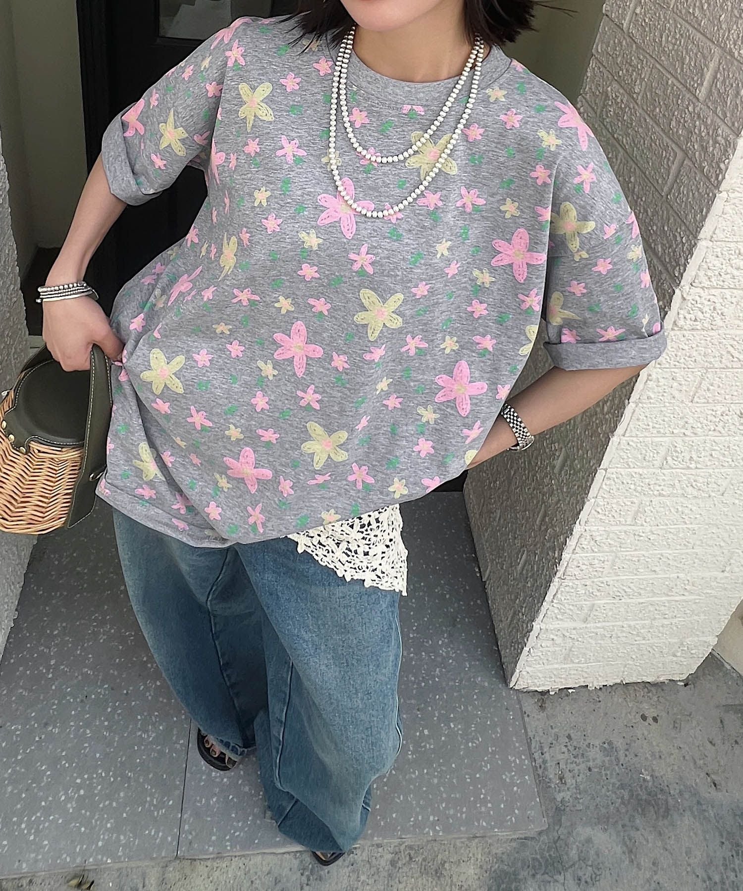 【HOOK】for girls カラフルポップアートTシャツ