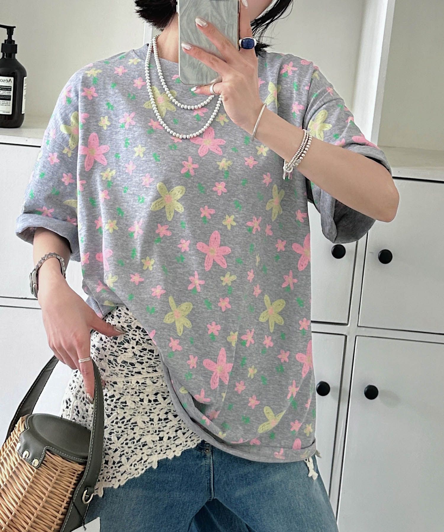 【HOOK】for girls カラフルポップアートTシャツ