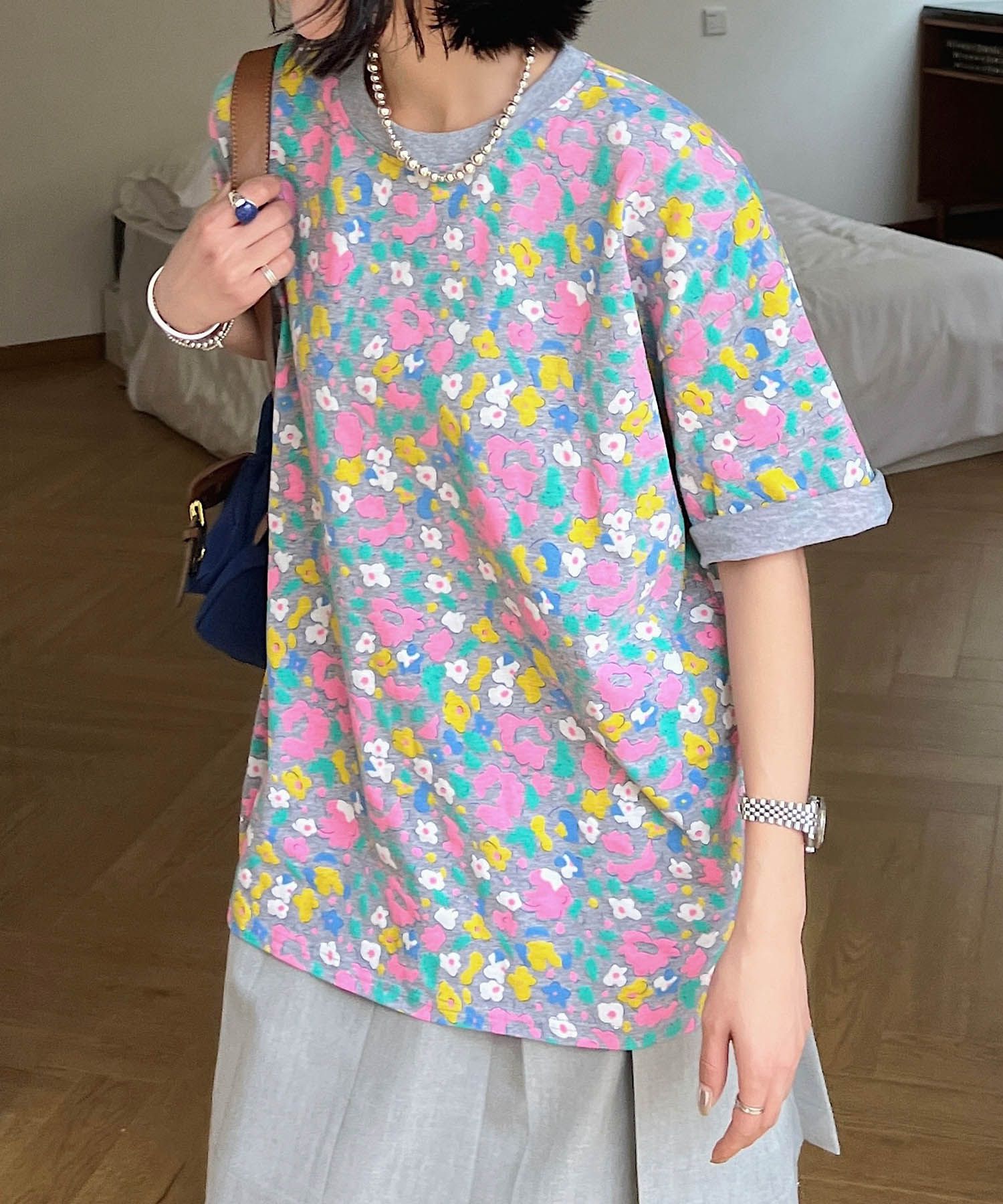 【HOOK】for girls カラフルポップアートTシャツ