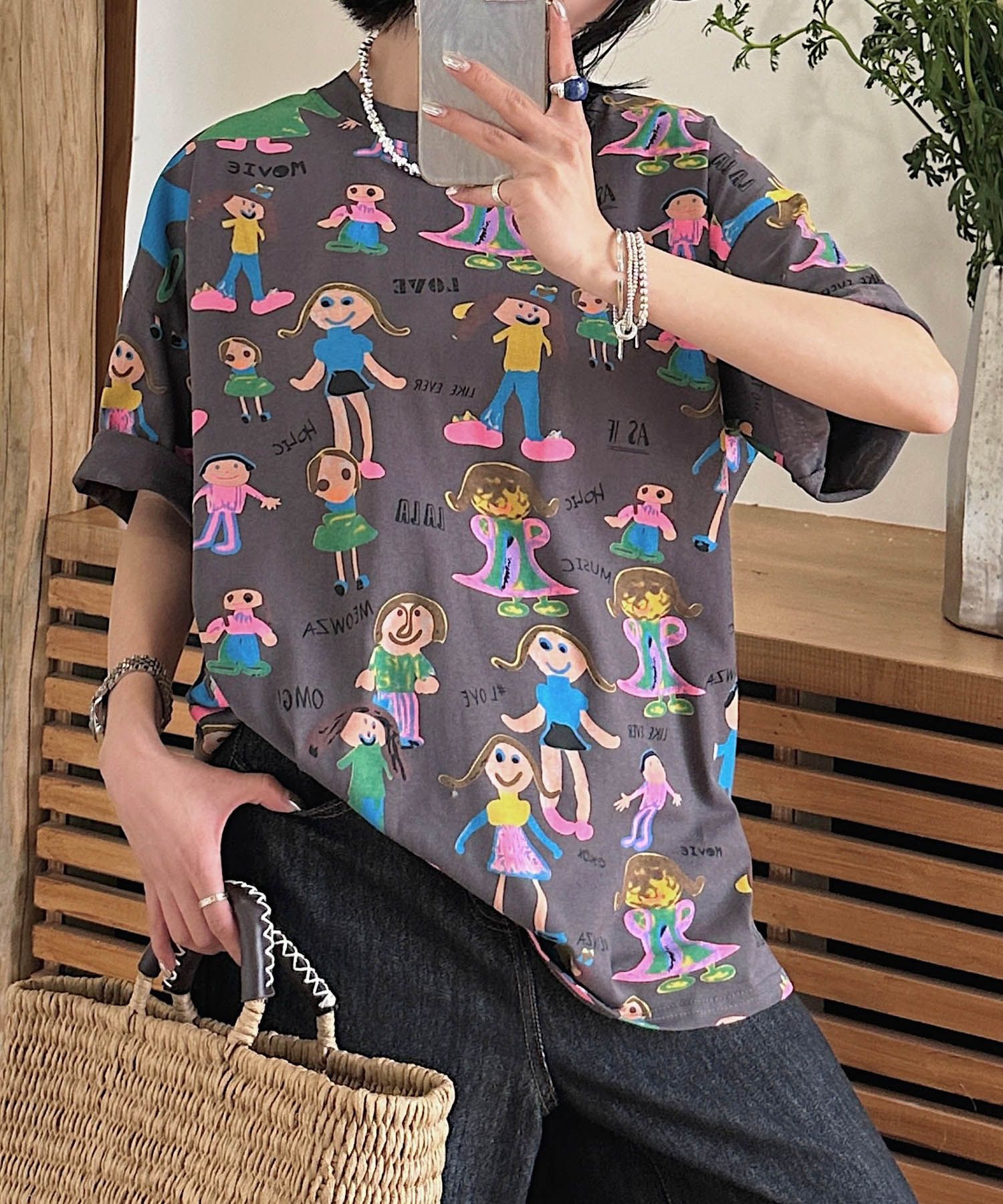 【HOOK】for girls カラフルポップアートTシャツ