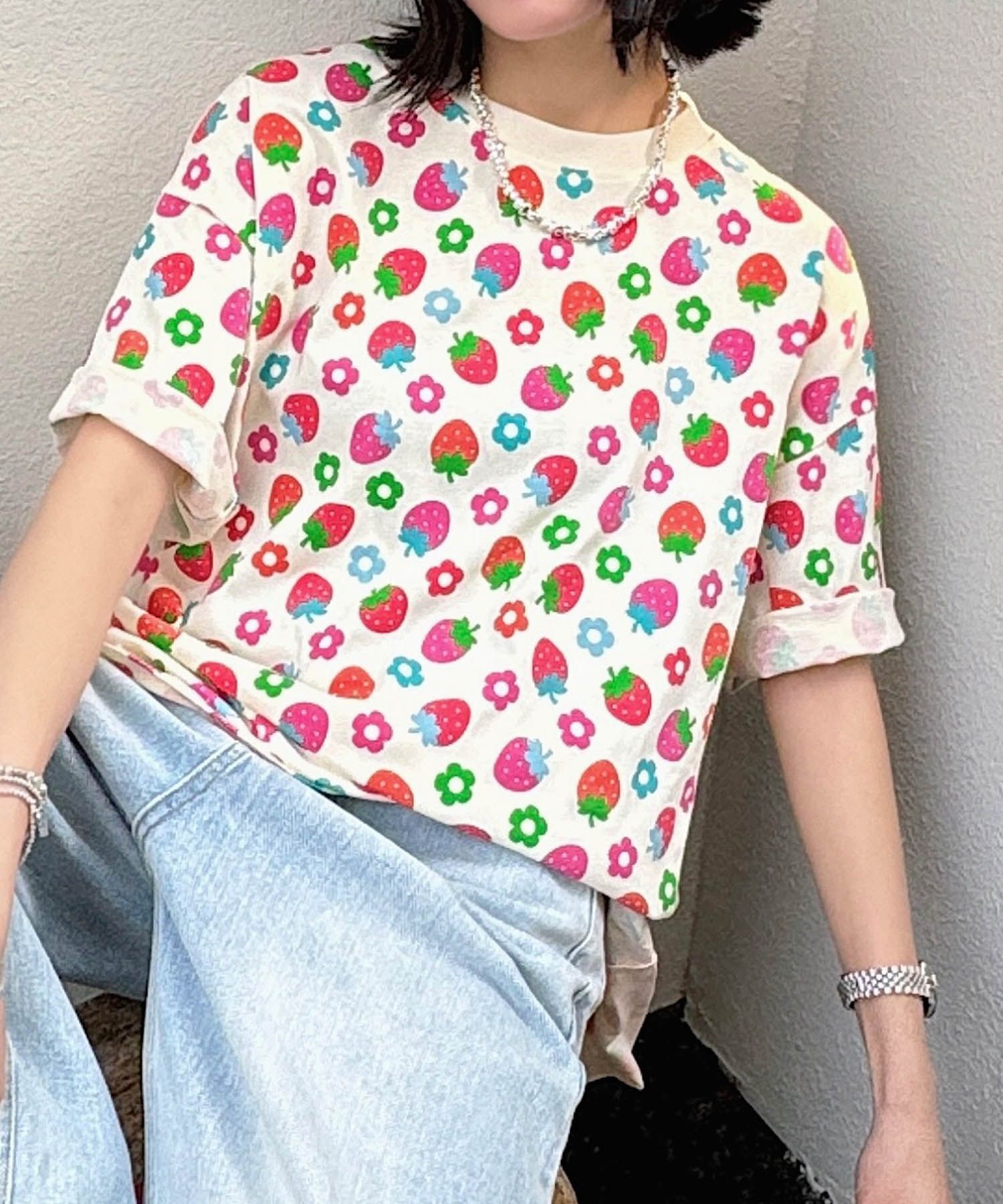 【HOOK】for girls カラフルポップアートTシャツ