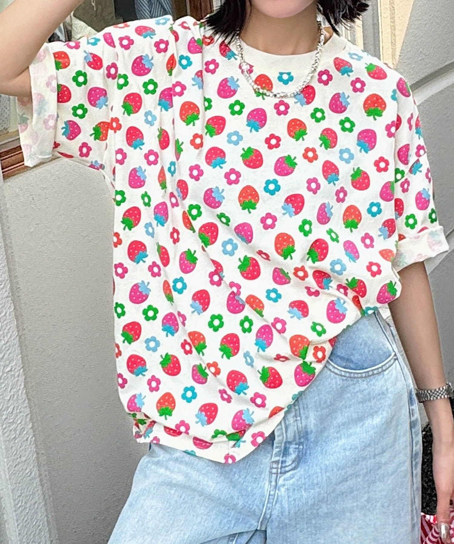 【HOOK】for girls カラフルポップアートTシャツ