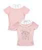 HOOK for girls レースレイヤード風 × グラフィック コンパクトT