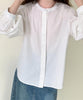 Round Neck Ribbon Cotton Blouse