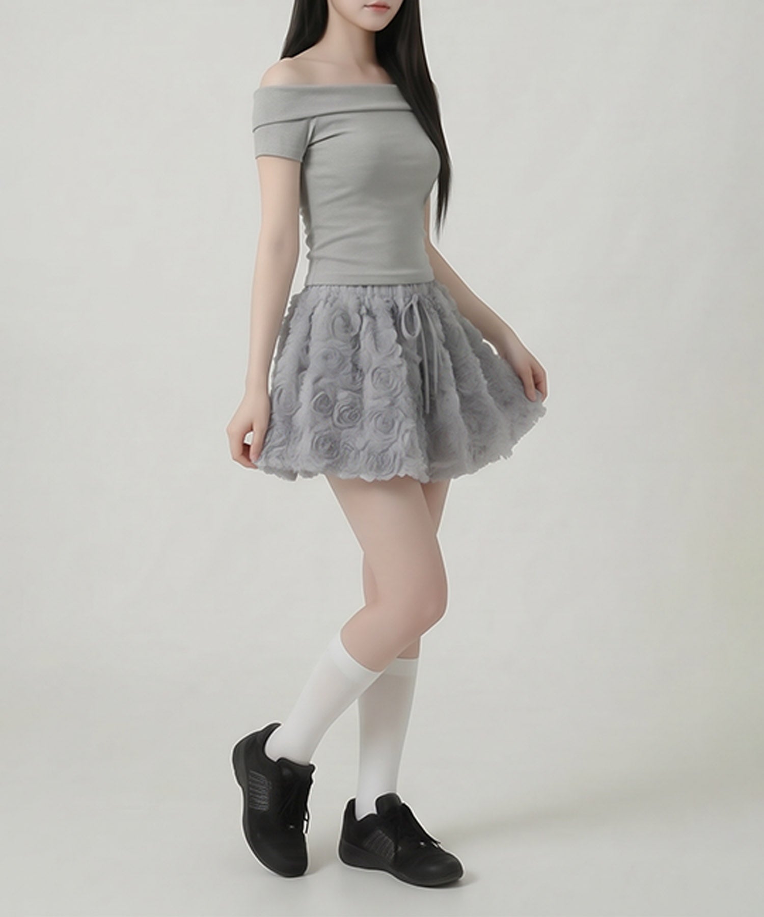 HOOK for girls　立体ローズミニスカート