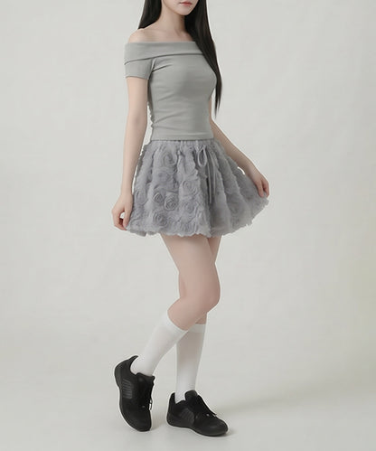 HOOK for girls　立体ローズミニスカート