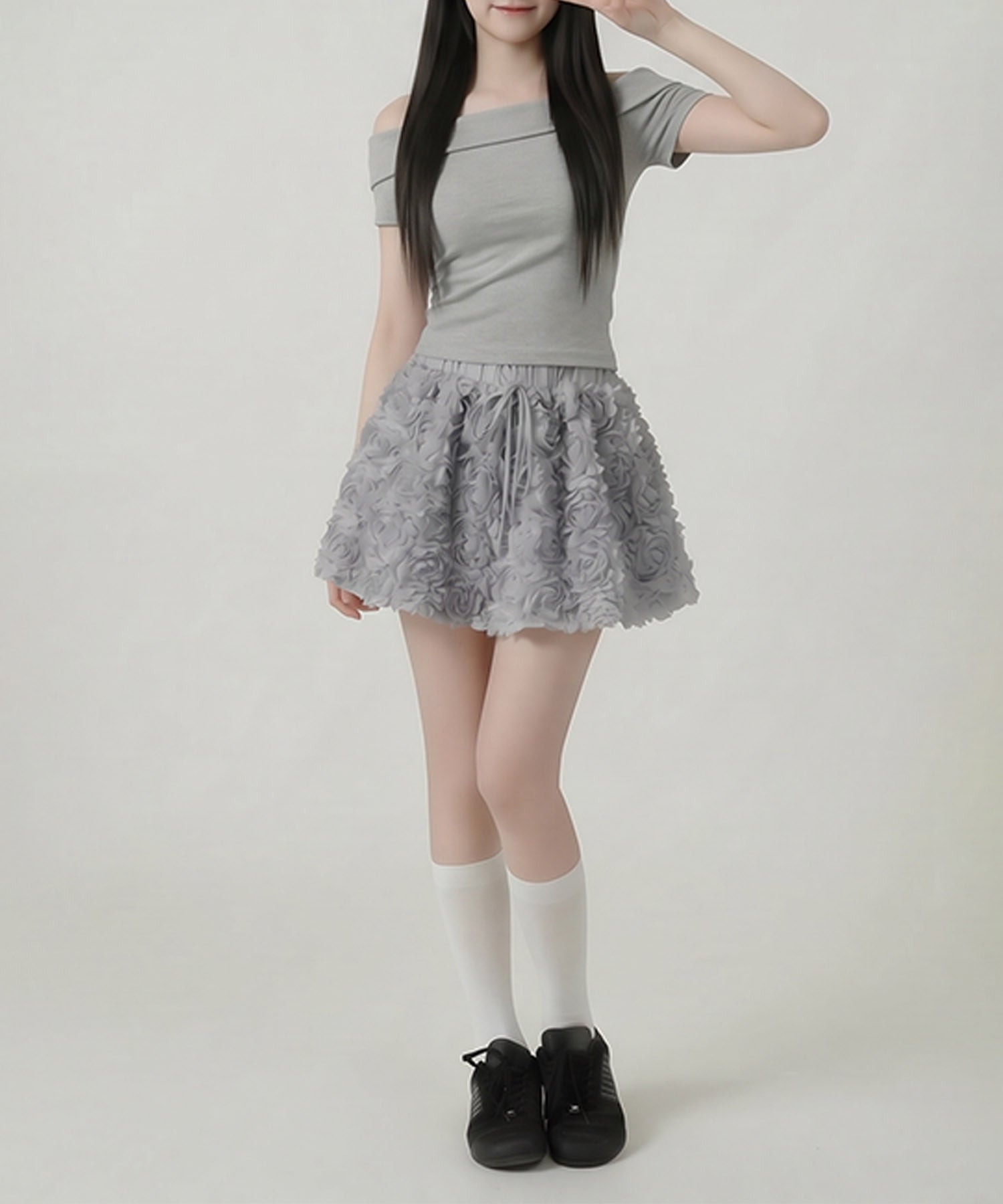 HOOK for girls　立体ローズミニスカート