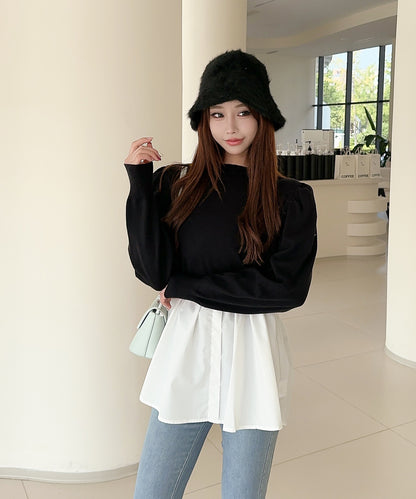 【Jasmine】シャーリングパールトップス