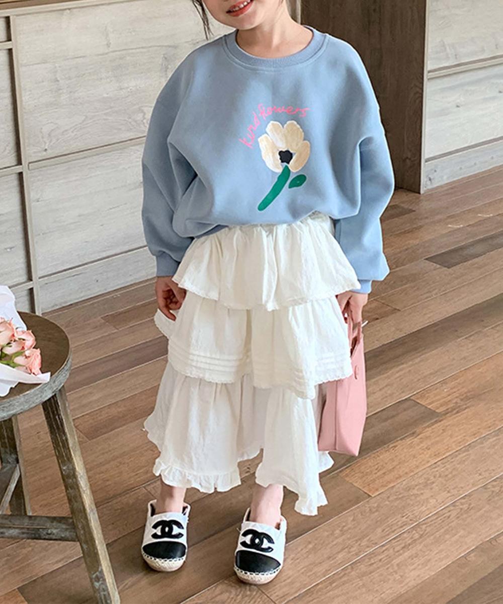 【aimoha-KIDS-】ティアードスカート