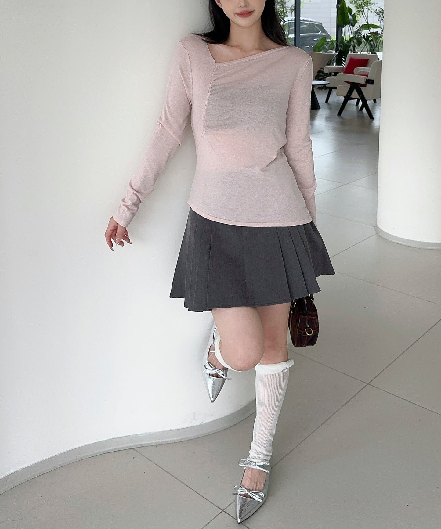 【Jasmine】アシンメトリーニットプルオーバー