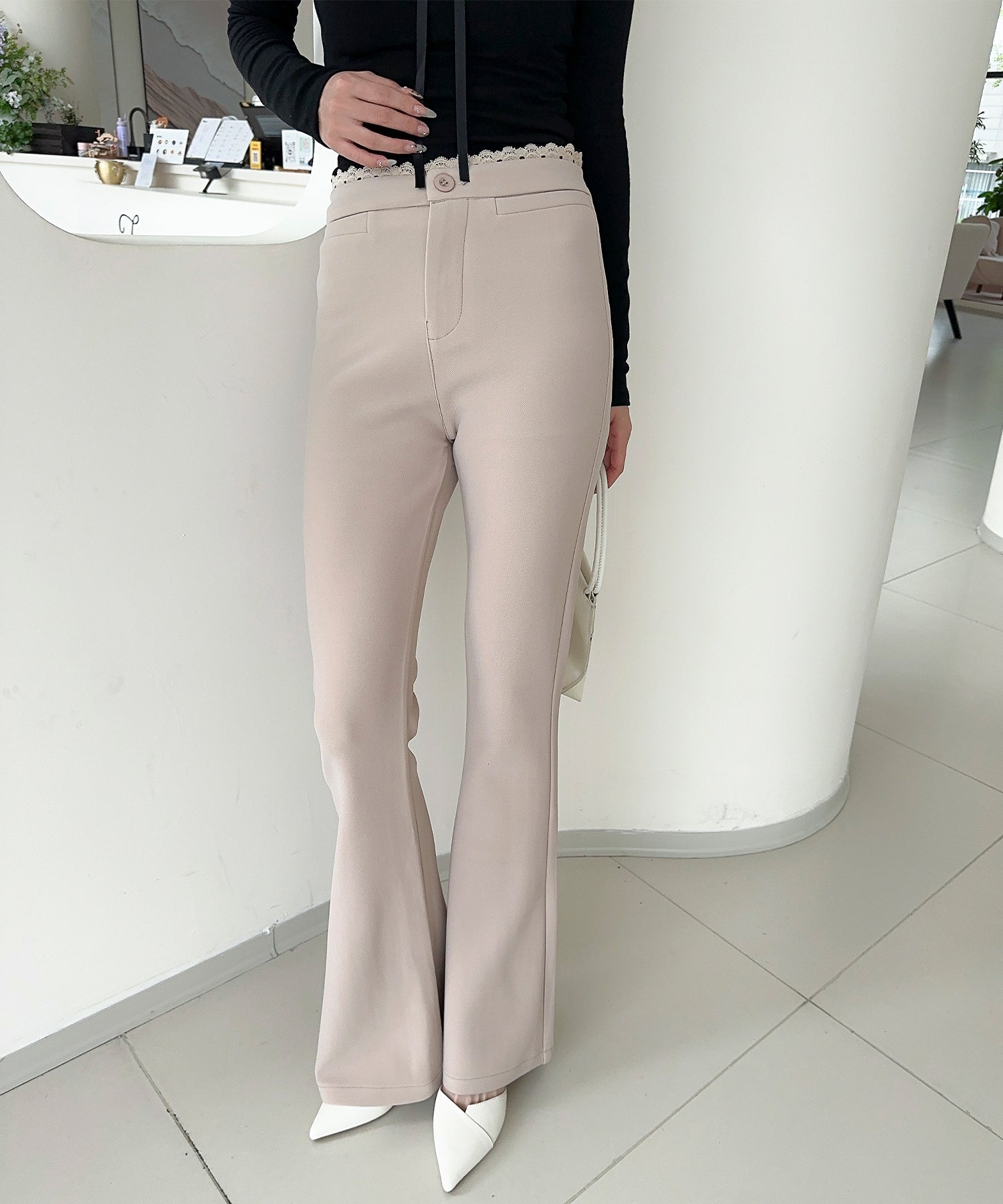 Jasmine】ハイウエストフレアパンツ – 《公式》moremore（モアモア）