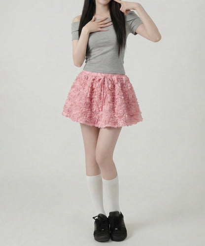 HOOK for girls　立体ローズミニスカート
