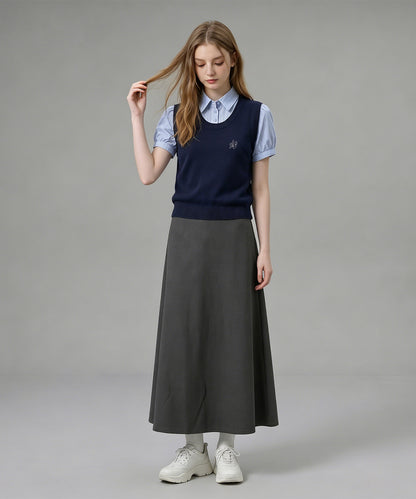 HOOK for girls ニットベスト×半袖シャツ レイヤードライクトップス