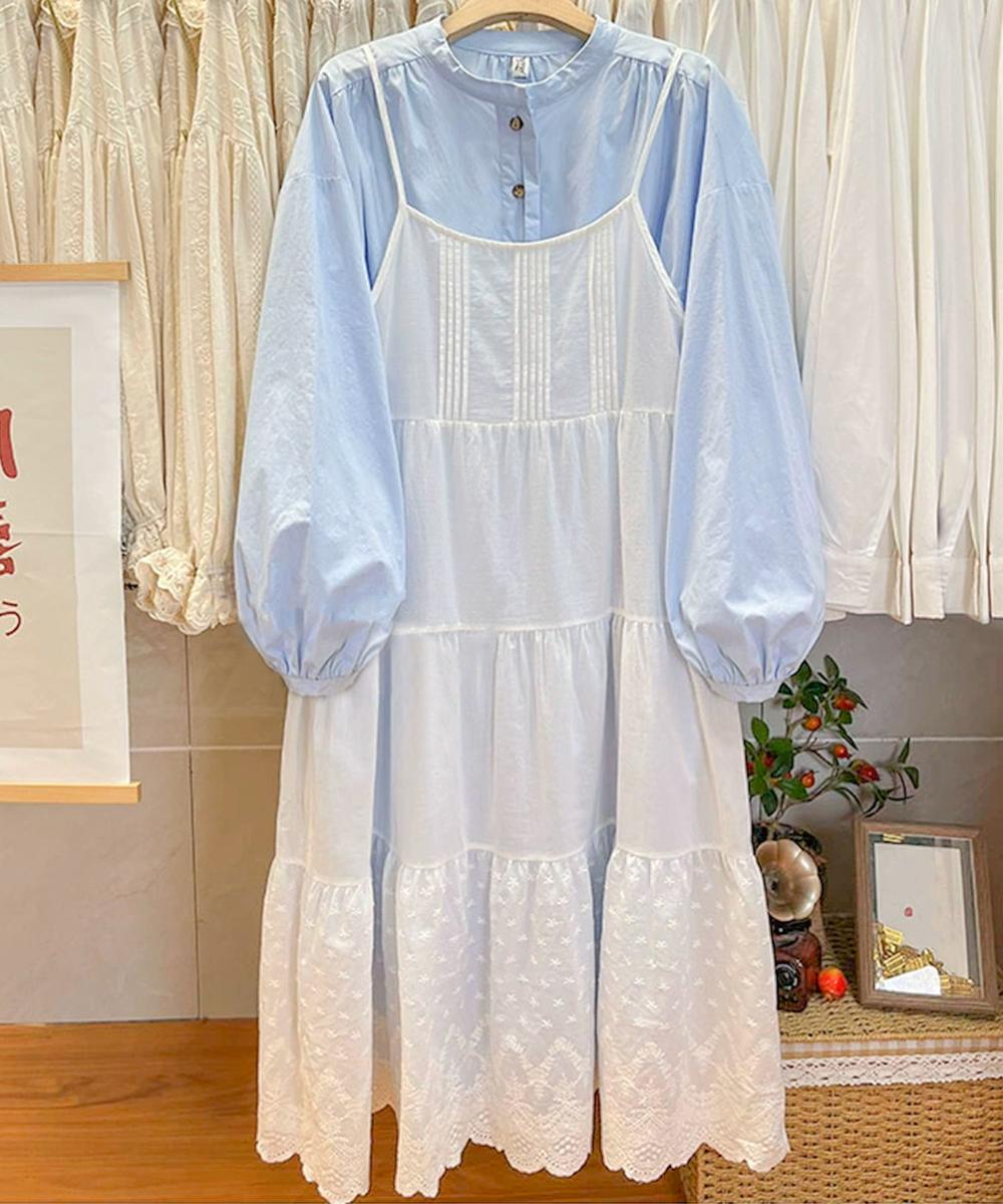 レースティアードコットンキャミワンピース – 《公式》moremore