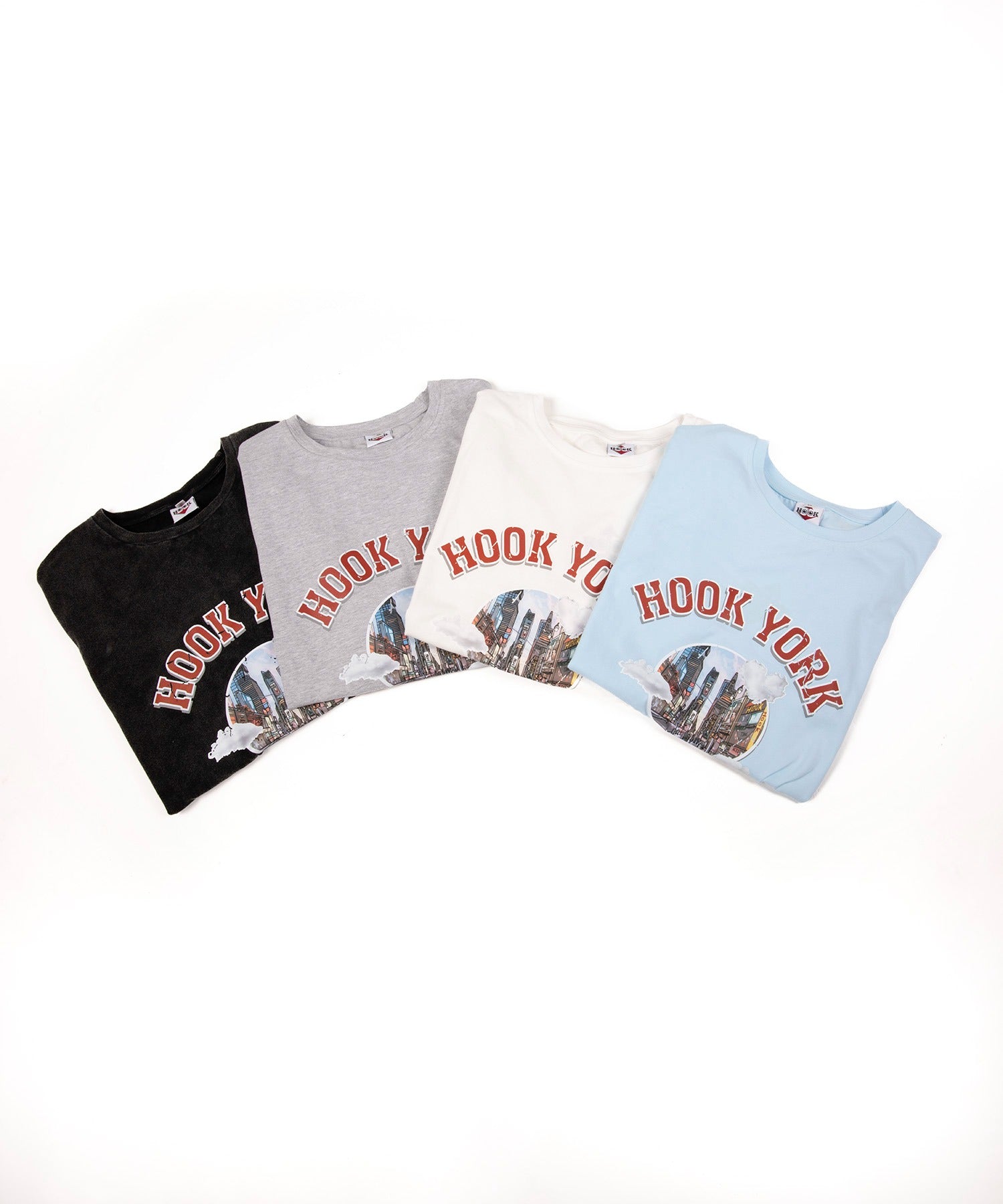 [HOOK -original-] Old clothes style urban pattern damage print short sleeve TEE