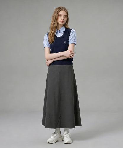 HOOK for girls ニットベスト×半袖シャツ レイヤードライクトップス