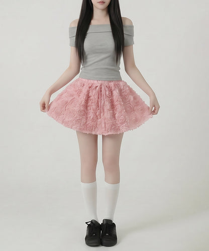 HOOK for girls　立体ローズミニスカート