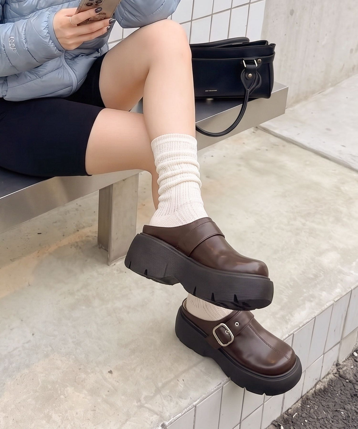 aimoha/厚底バックルデザインサボ