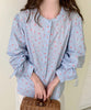 Round Neck Ribbon Cotton Blouse