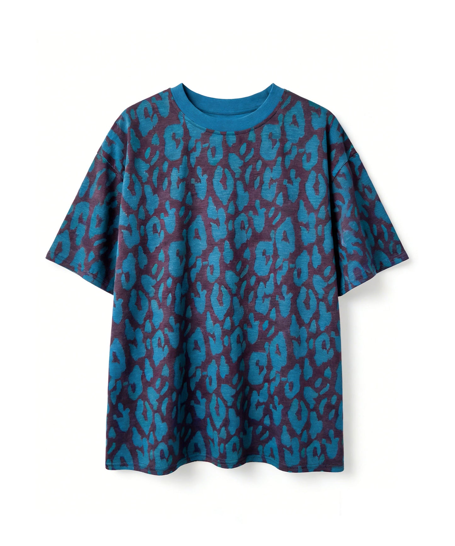 HOOK for girls　レオパード総柄 半袖Tシャツ / アニマル柄 ビッグシルエット カジュアル