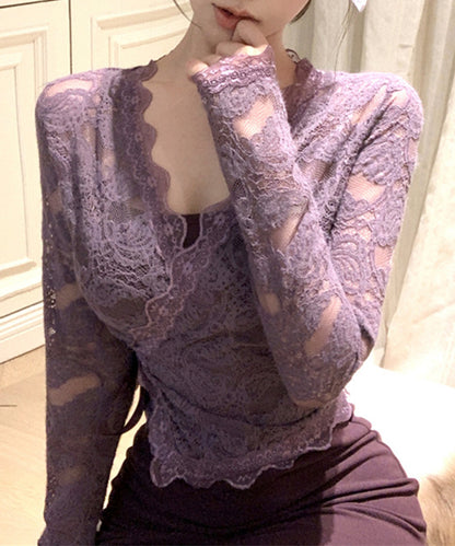 【Jasmine】シアーレーストップス＋スウェットキャミワンピース