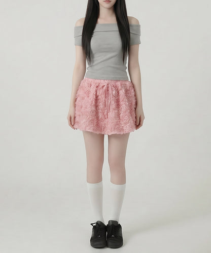 HOOK for girls　立体ローズミニスカート
