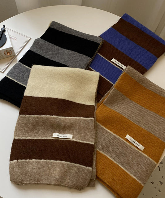 【aimoha Men's】SOFT BORDER SCARF ソフトボーダーマフラー