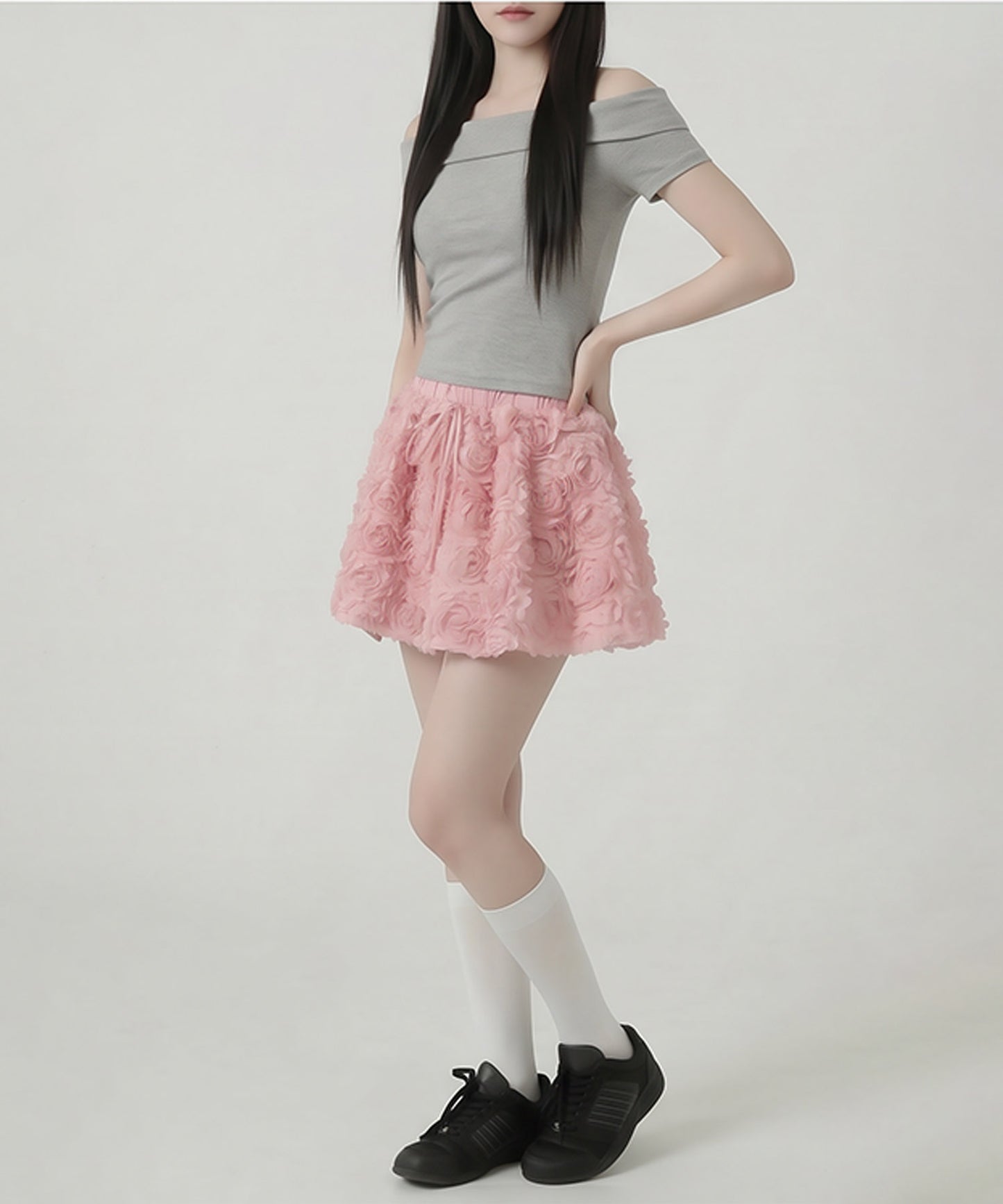 HOOK for girls　立体ローズミニスカート