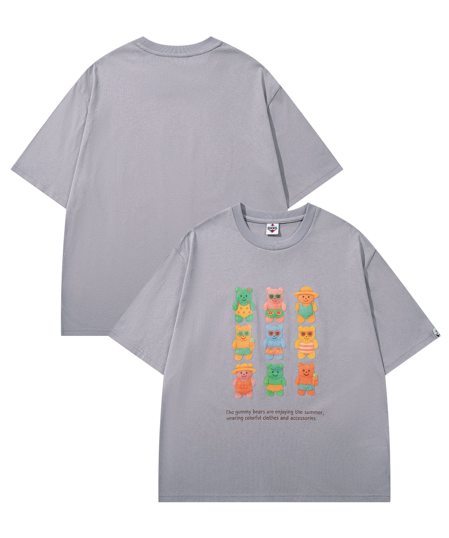 HOOK -original-　ベアグミプリント ビッグシルエットTシャツ
