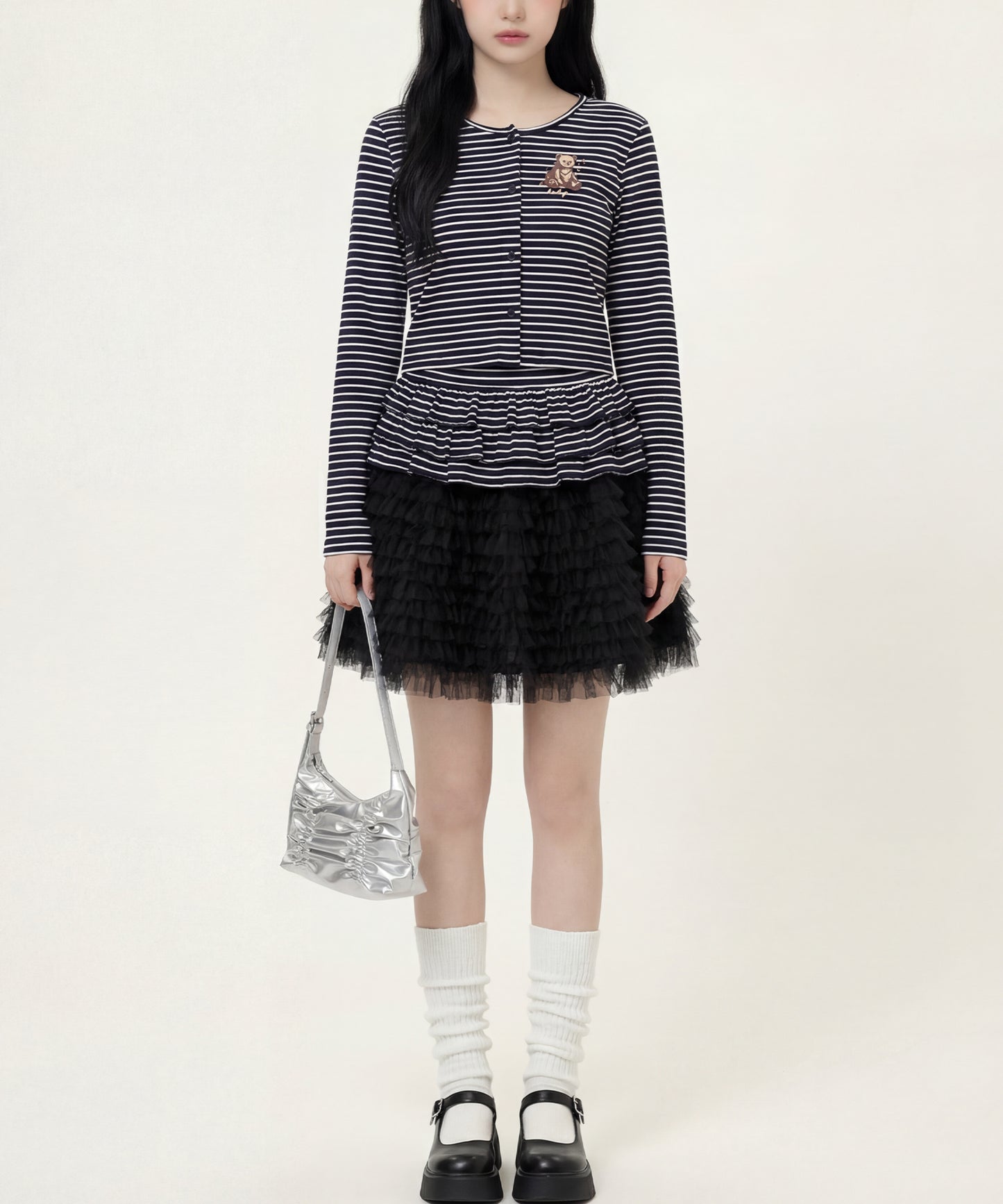 HOOK　for girls -original-　ペプラムワンポイントベア アンサンブル