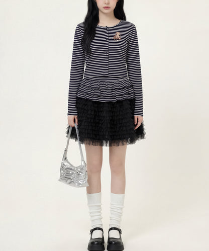 HOOK　for girls -original-　ペプラムワンポイントベア アンサンブル