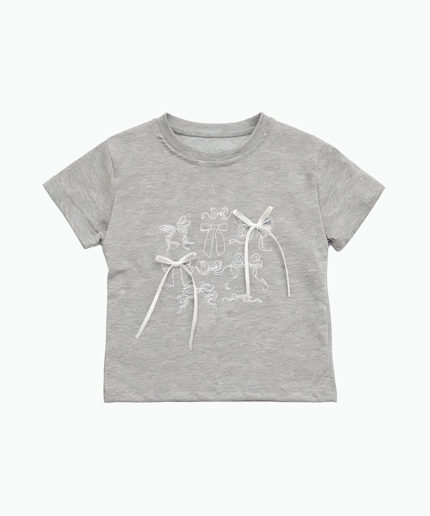 【aimoha-KIDS-】リボンスケッチ デザインTシャツ