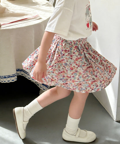 【aimoha-KIDS-】フラワーガーデン フレアショートパンツ