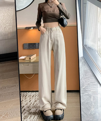 ルーズシルエット・ハイウエストワイドデニムパンツ