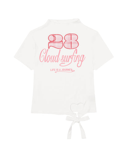 HOOK for girls　ガーリーカジュアルリボンTシャツ