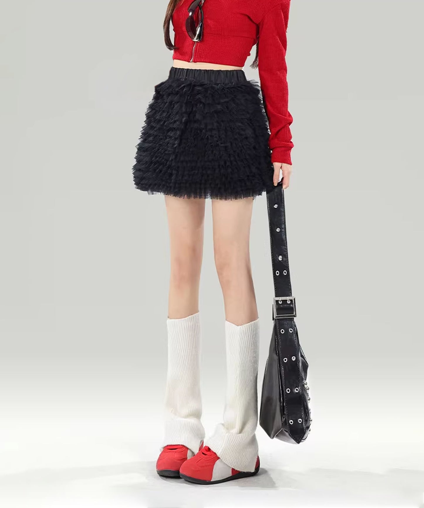 ふわふわチュールミニスカート