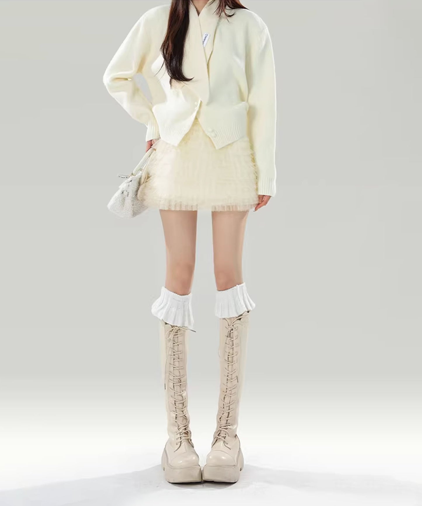 ふわふわチュールミニスカート
