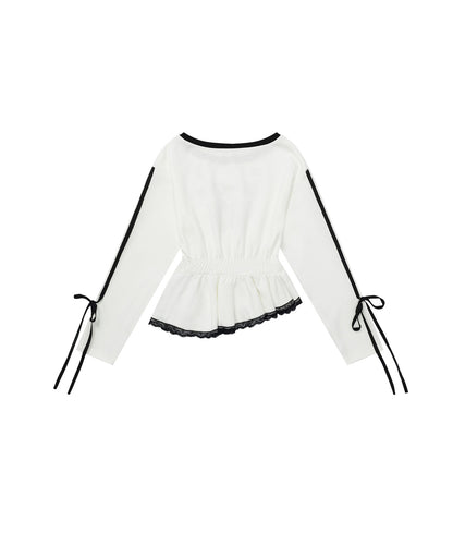 HOOK for girls リボン×ナンバーーリングロゴ　ロンT