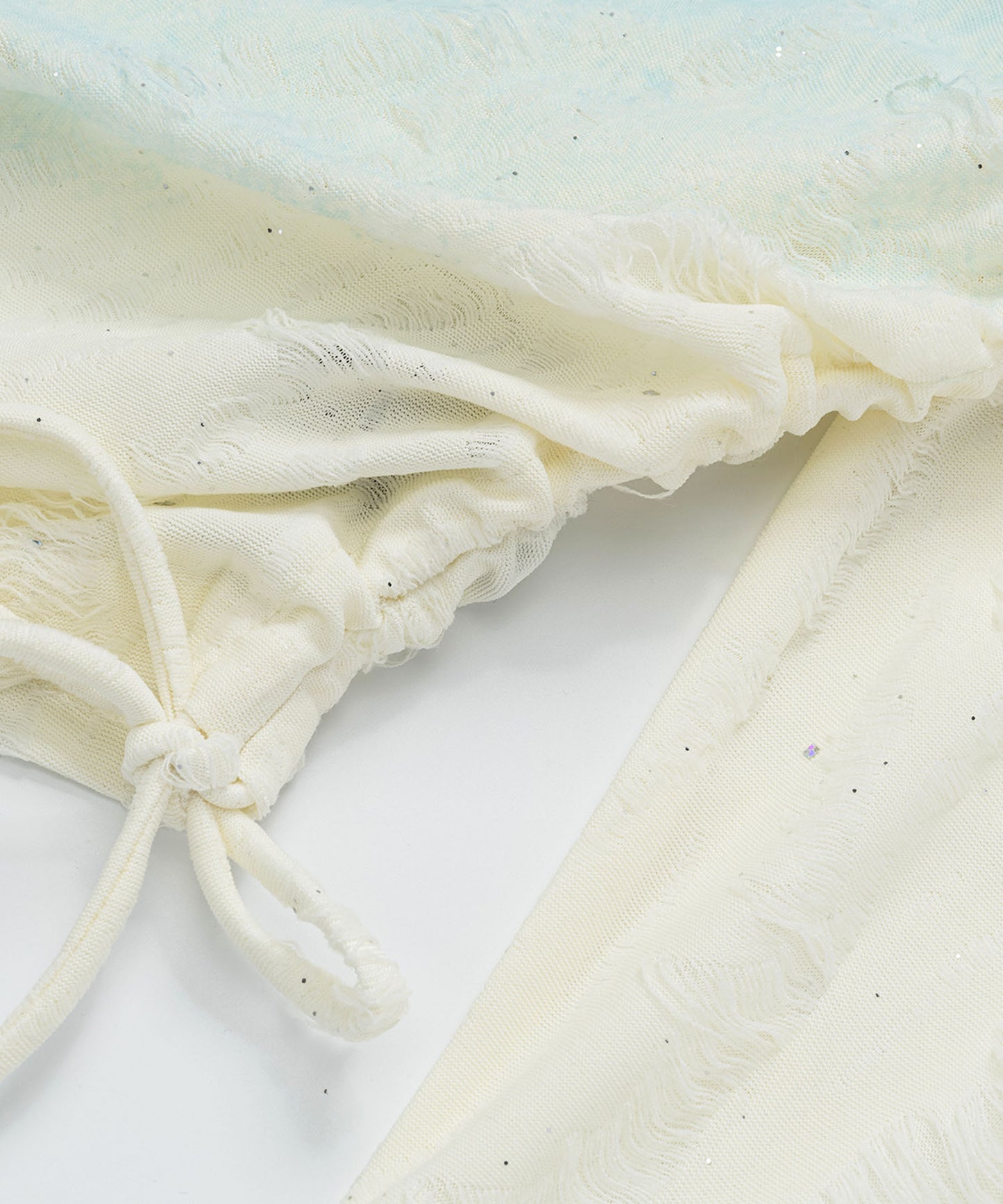 HOOK for girls　キラキラストーン × バタフライプリント ダメージメッシュ カットソー