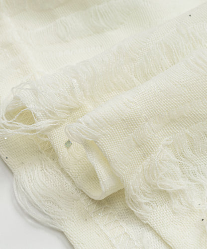 HOOK for girls　キラキラストーン × バタフライプリント ダメージメッシュ カットソー