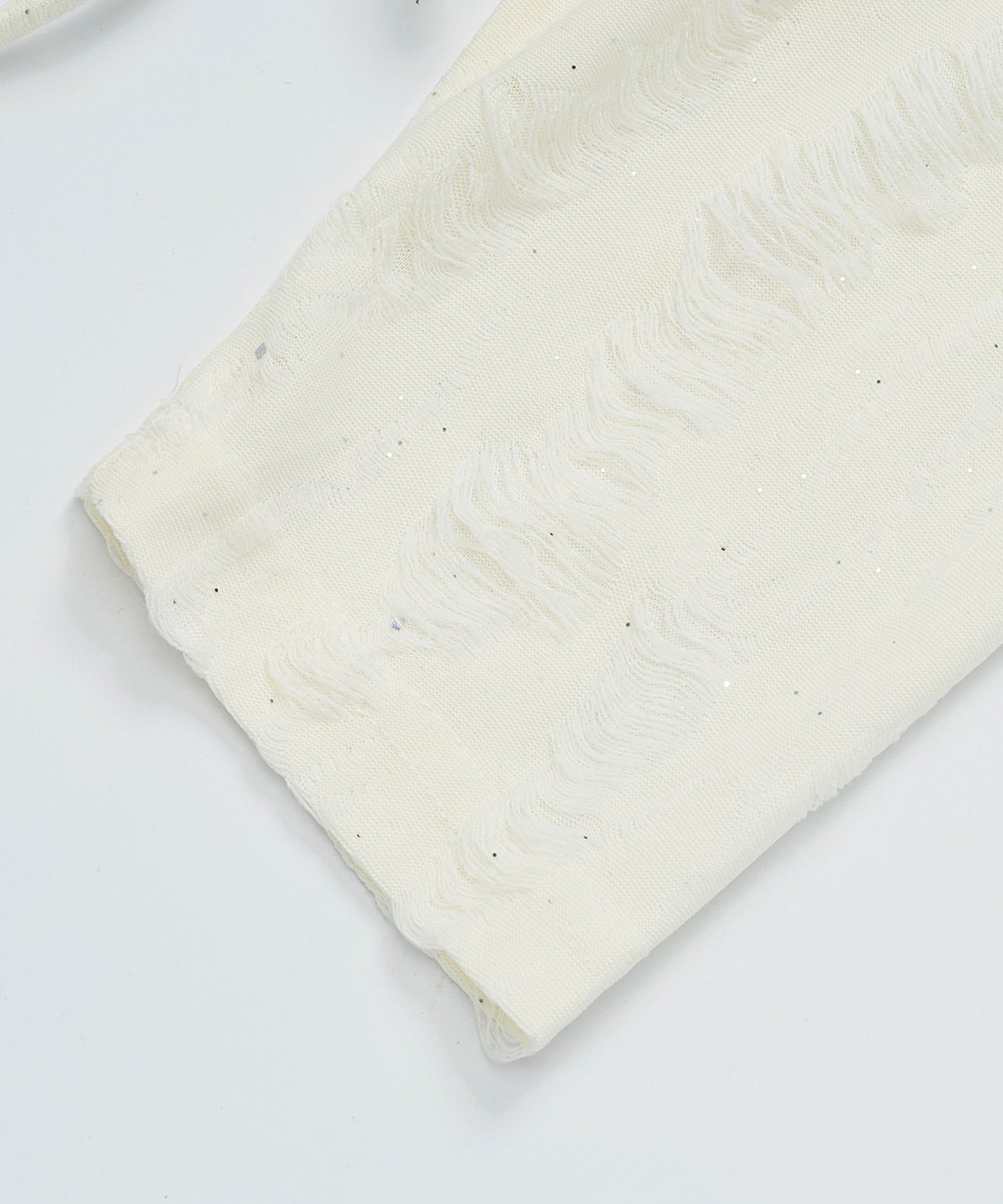 HOOK for girls　キラキラストーン × バタフライプリント ダメージメッシュ カットソー