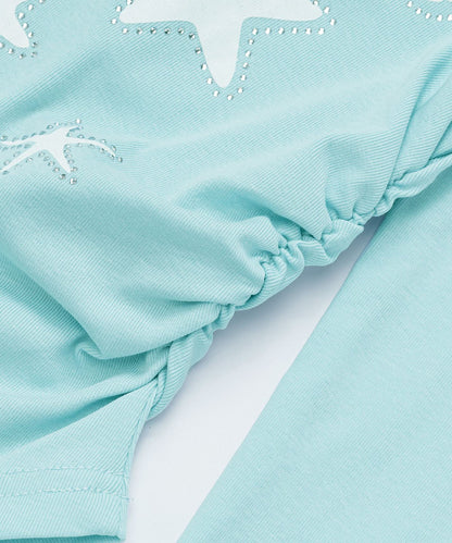 HOOK for girls　ストーン×シェルプリント オフショルダー ロンT