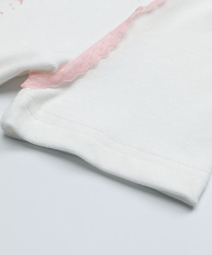 HOOK for girls　リボン×プリント レースTシャツ