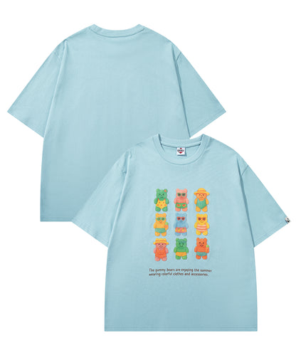 HOOK -original-　ベアグミプリント ビッグシルエットTシャツ