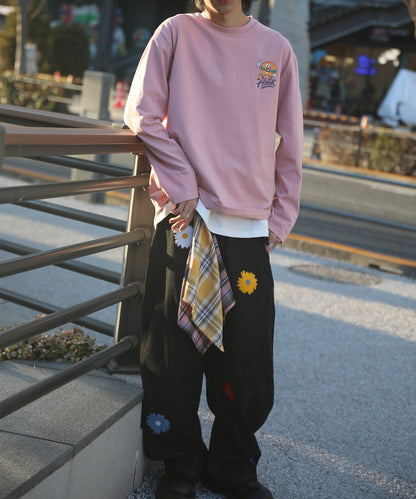 HOOK -original-　フードキャラクター グラフィックプリント ロングスリーブTシャツ