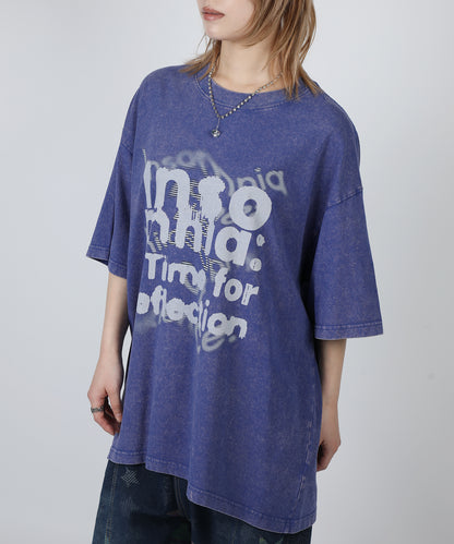 HOOK -original-　INSOMNIA　ウォッシュ加工ヴィンテージ風 ビッグTEE