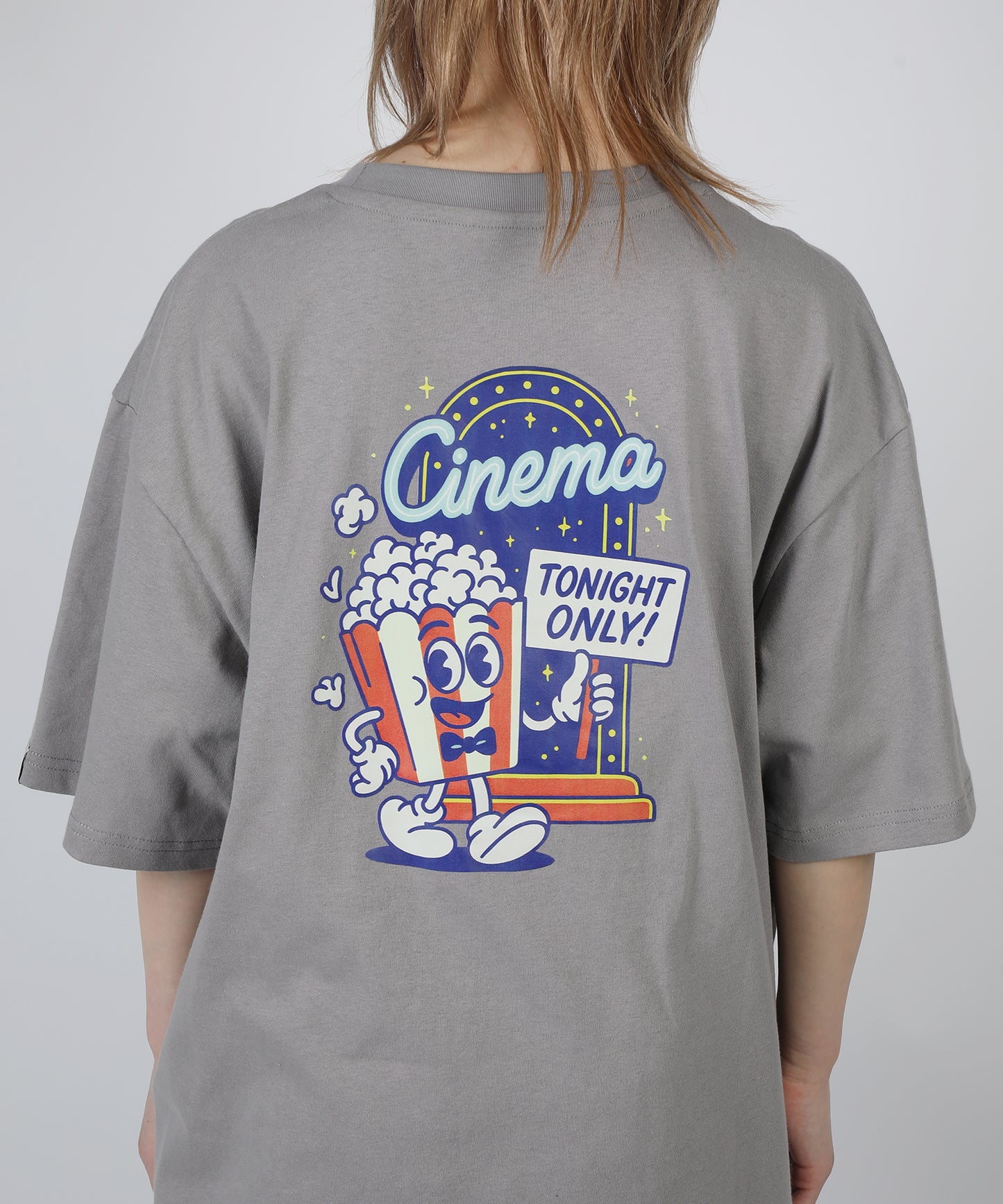 HOOK -original-　フードモチーフ アメリカンカートゥーンプリント ビッグTシャツ